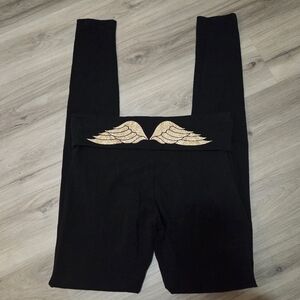 Victoria’s Secret Y2K Fold Over Bling Angel Wings Leggings Women’s Size M Long